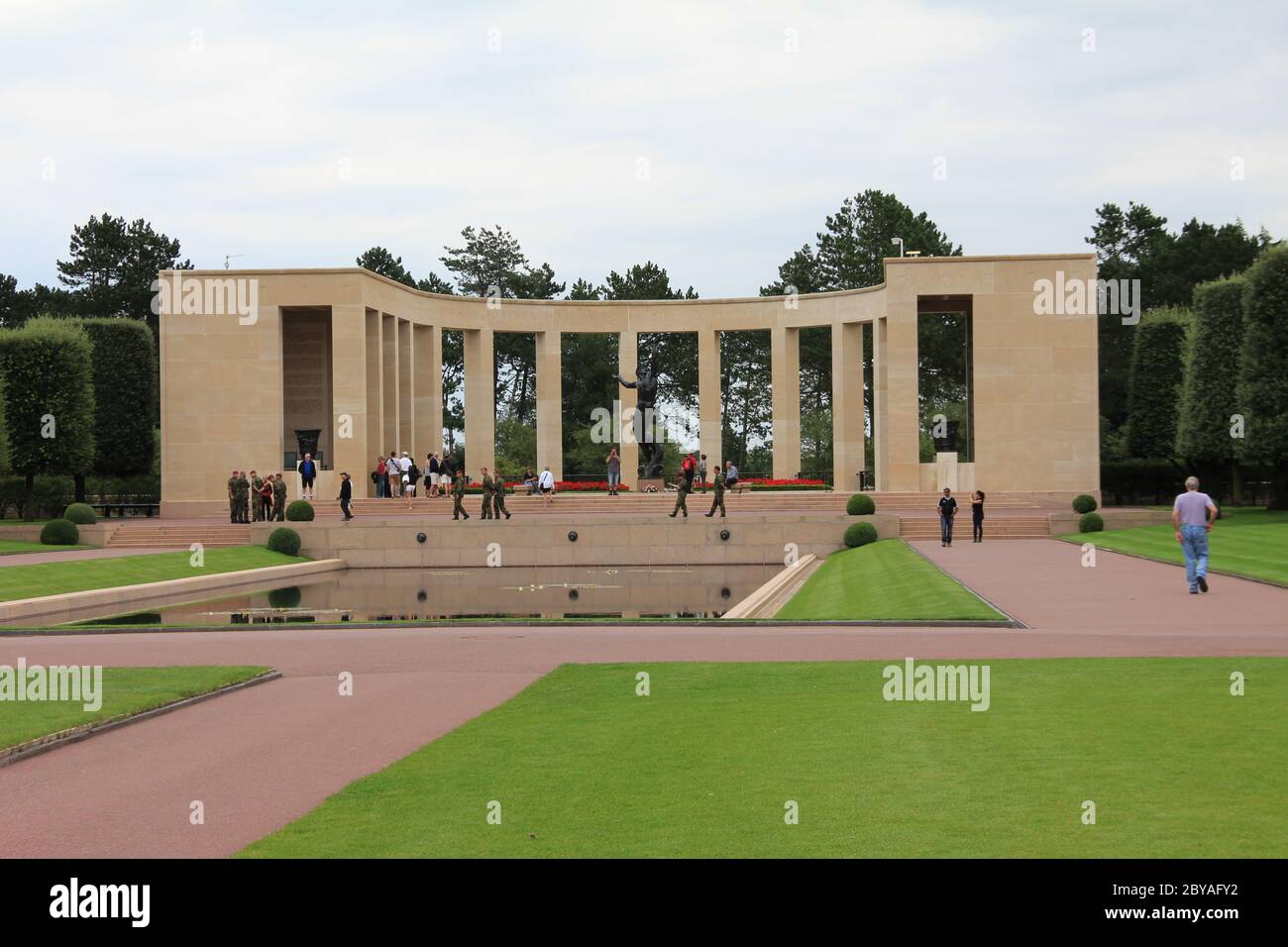 Il cimitero e memoriale americano in Normandia in Francia Foto Stock