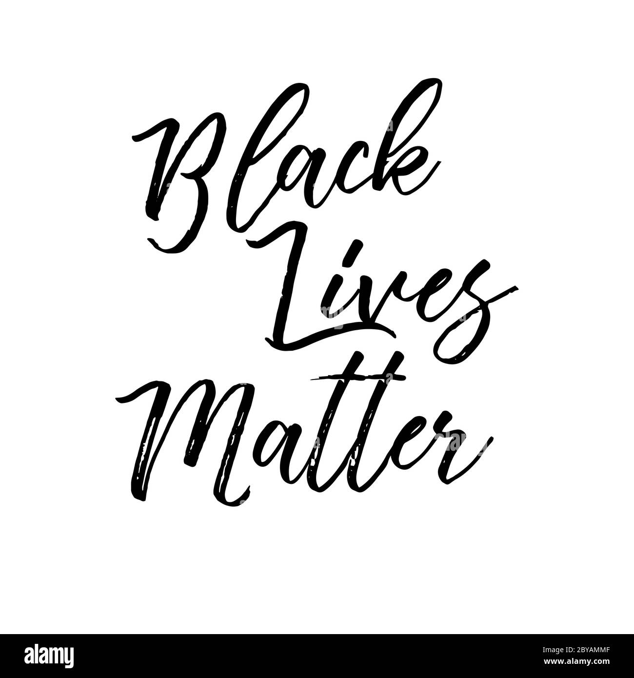 Elementi di disegno con caratteri vettoriali Black Lives Matter Illustrazione Vettoriale