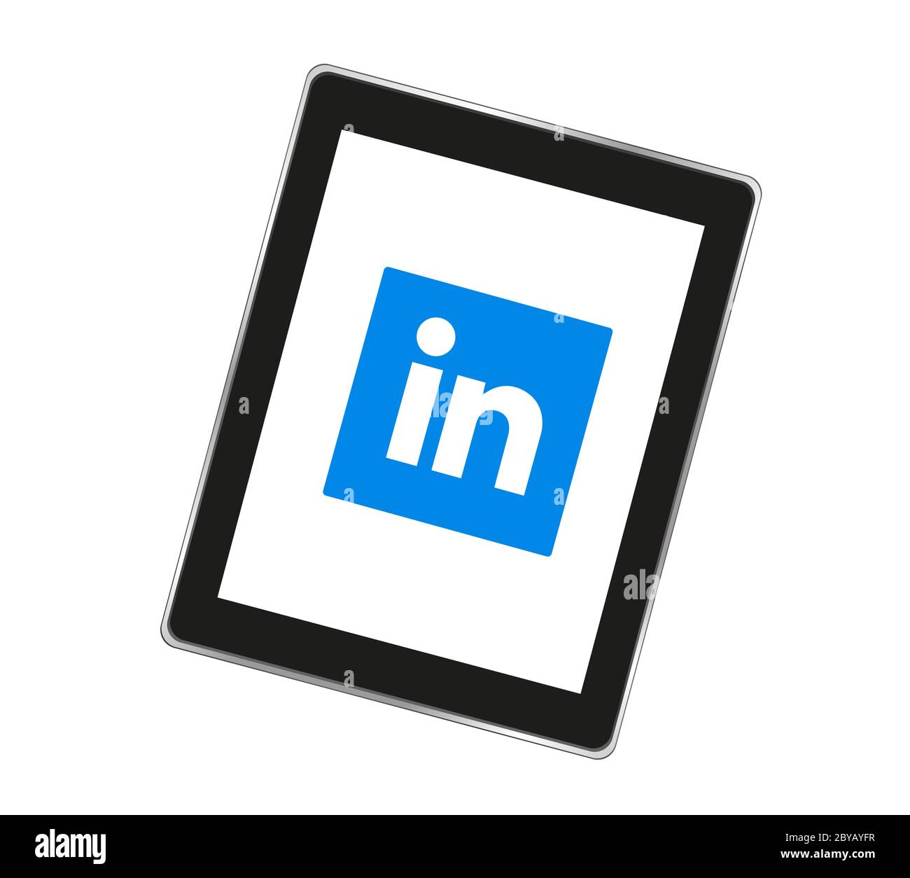 Logo LinkedIn su sfondo bianco. LinkedIn è un servizio di social networking aziendale. Kharkiv, Ucraina - 8 giugno 2020 Foto Stock