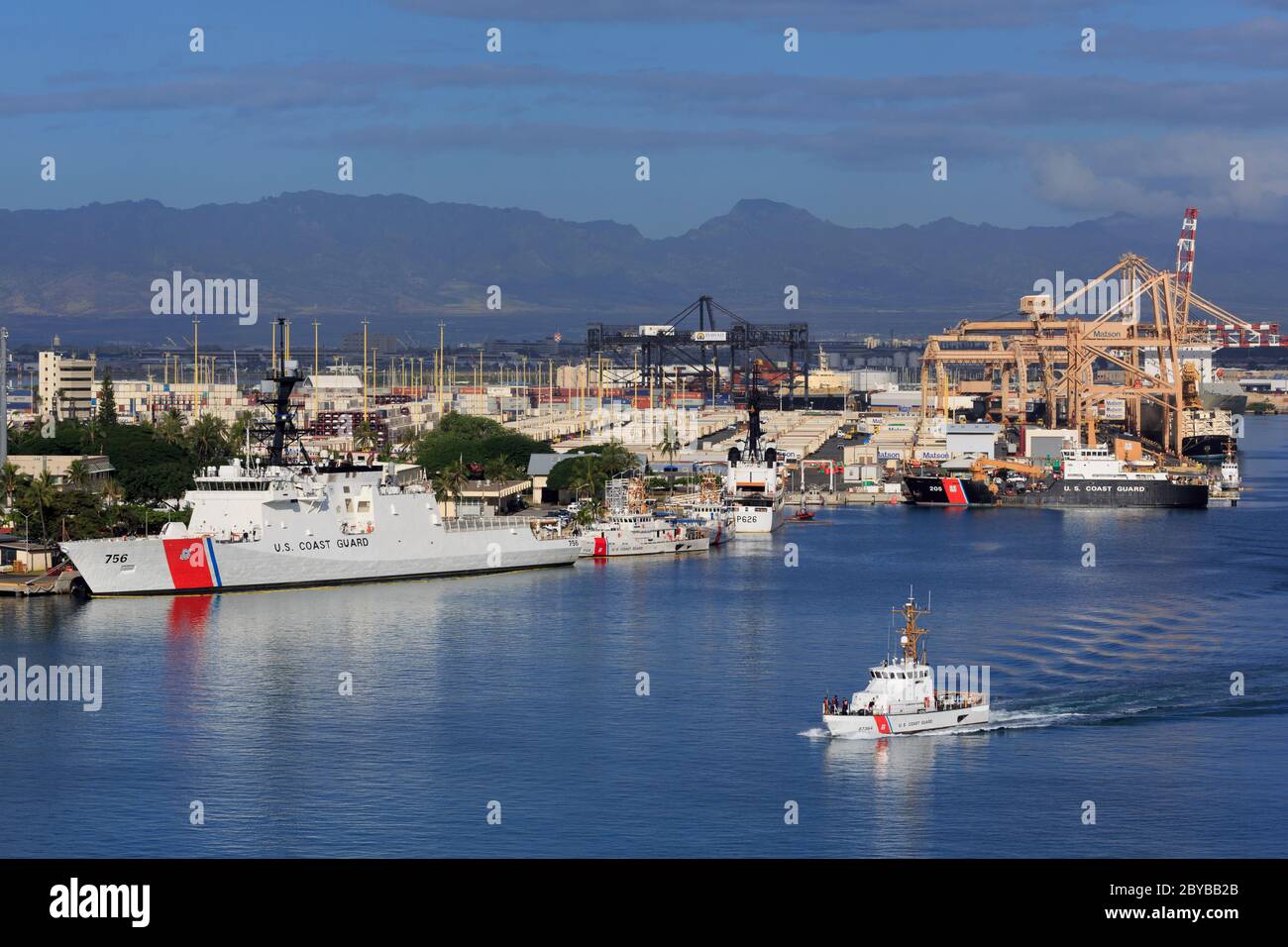 Stazione della Guardia Costiera a Sand Island, Honolulu City, Oahu Island, Hawaii, USA Foto Stock