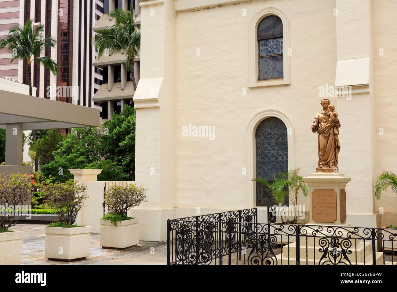 Cattedrale Basilica di nostra Signora della Pace, Honolulu, Oahu Island, Hawaii, USA Foto Stock