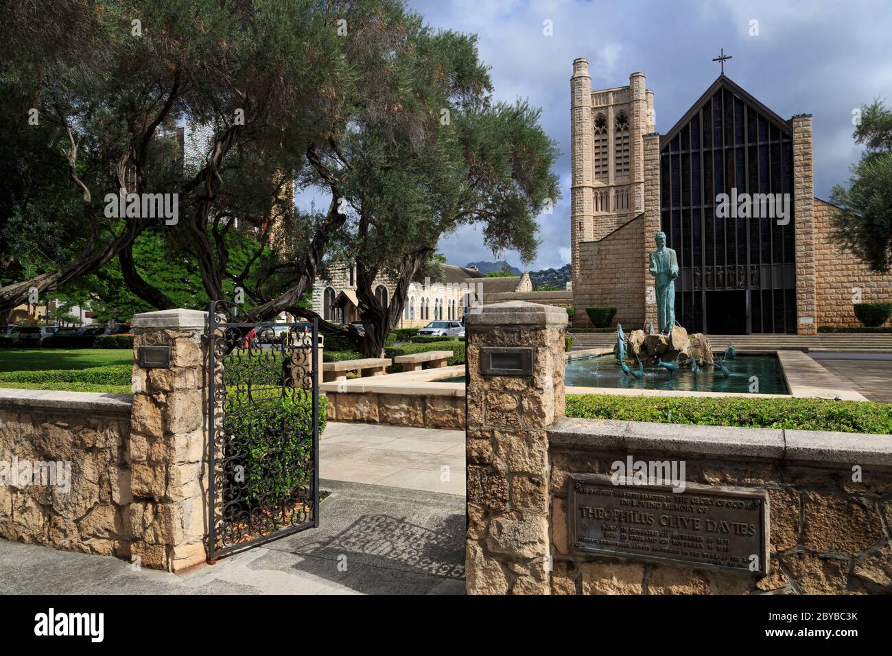 Chiesa episcopale di Sant'Andrea, Honolulu City, Oahu Island, Hawaii, USA Foto Stock