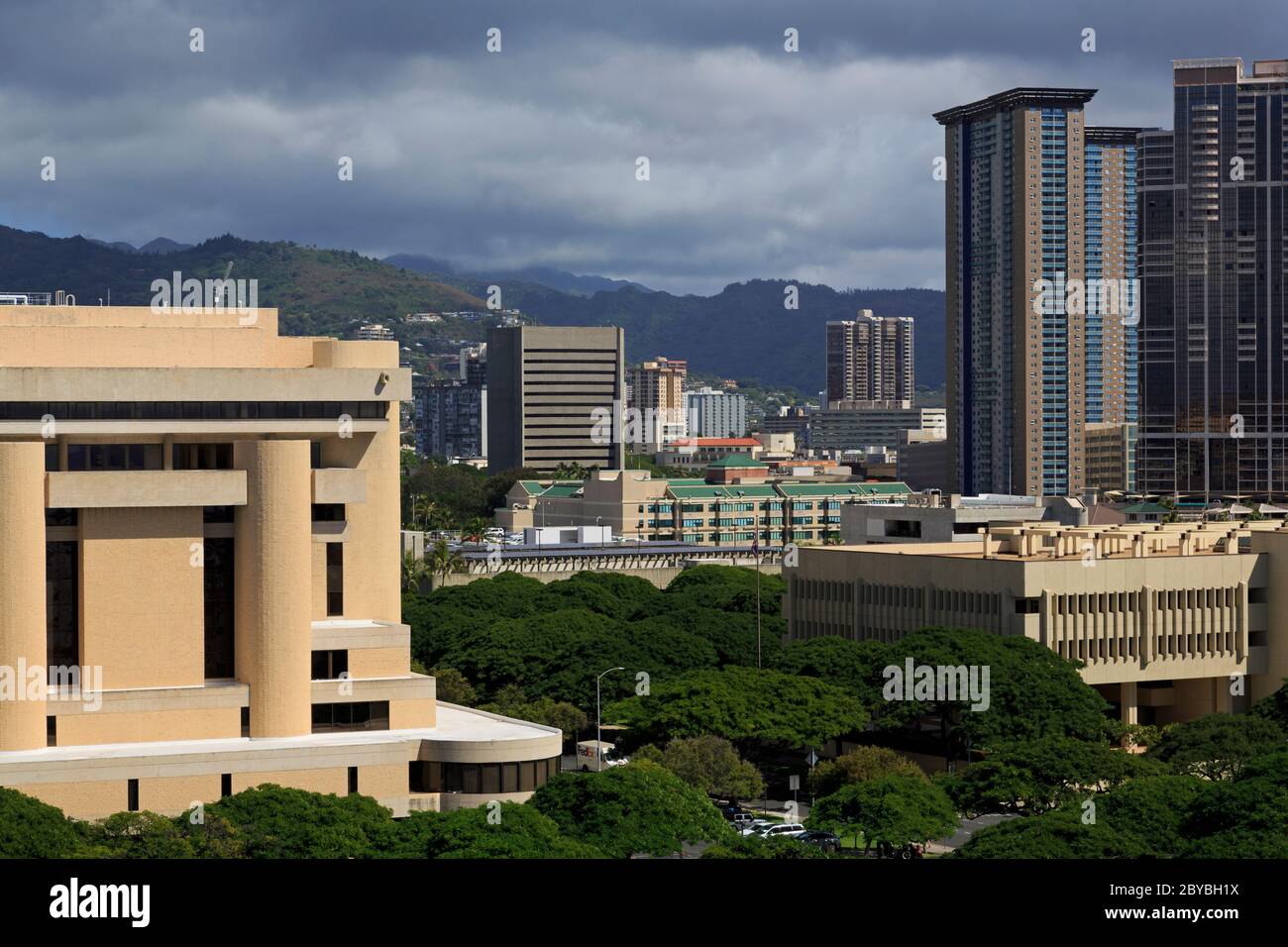 US Court House, Honolulu City, Oahu Island, Hawaii, USA Foto Stock