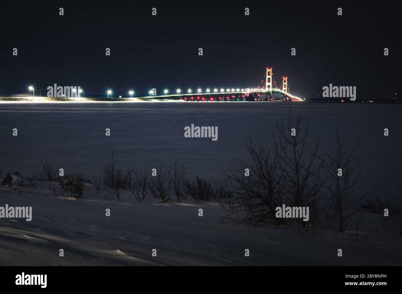 Ponte Mackinac, Michigan Foto Stock