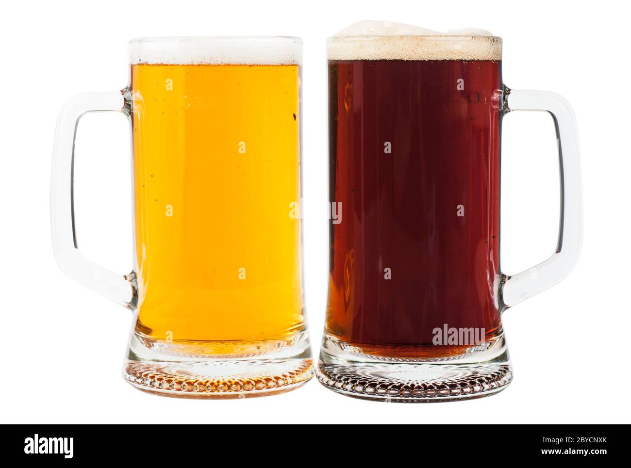 Birra in bicchieri Foto Stock