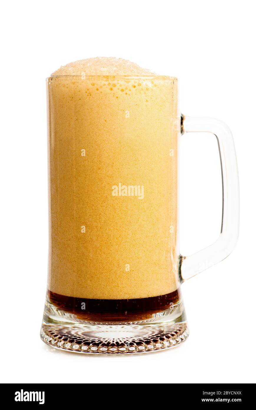 Birra in un bicchiere Foto Stock