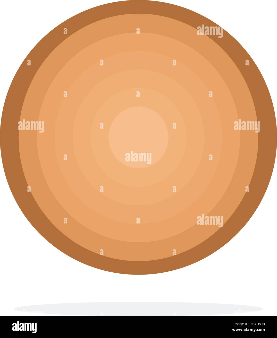 Rotondo legno Log vettore piatto isolato Illustrazione Vettoriale