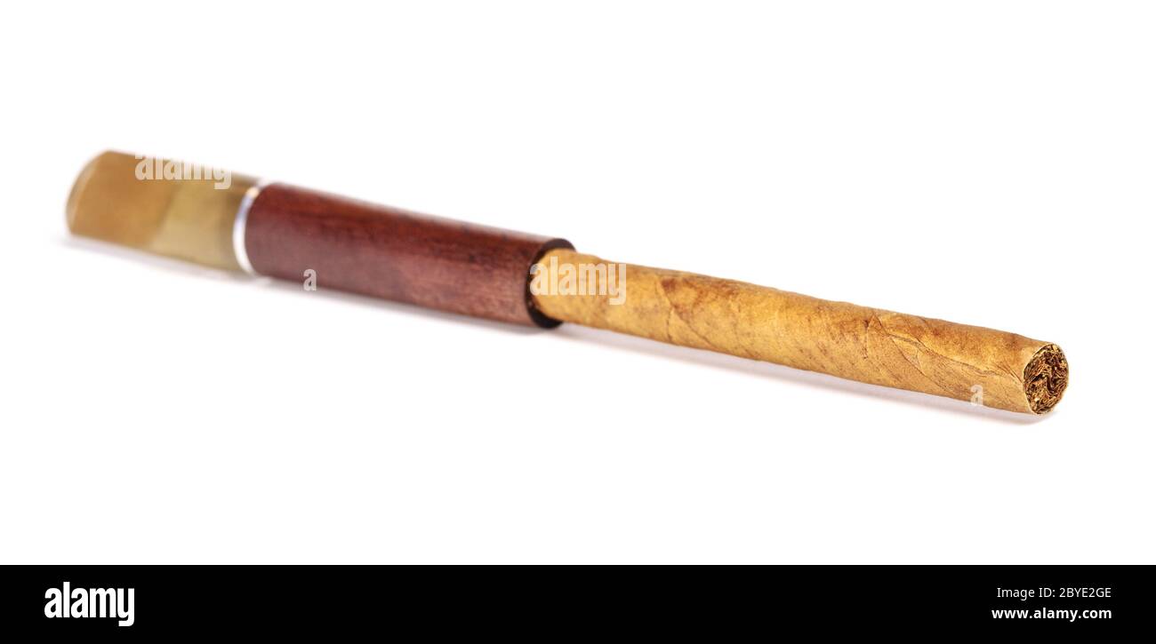 Sigaro con boccaglio in legno Foto Stock