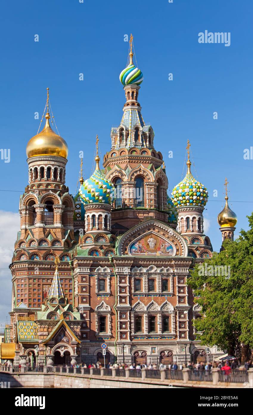 San Pietroburgo, Russia.Spoas-na-krovi cattedrale Foto Stock