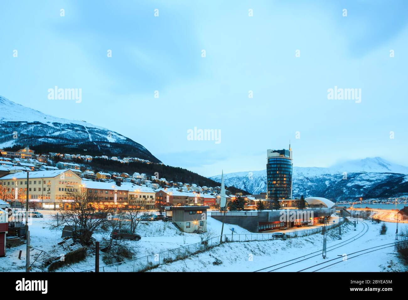 Piazza della Città di Narvik Foto Stock