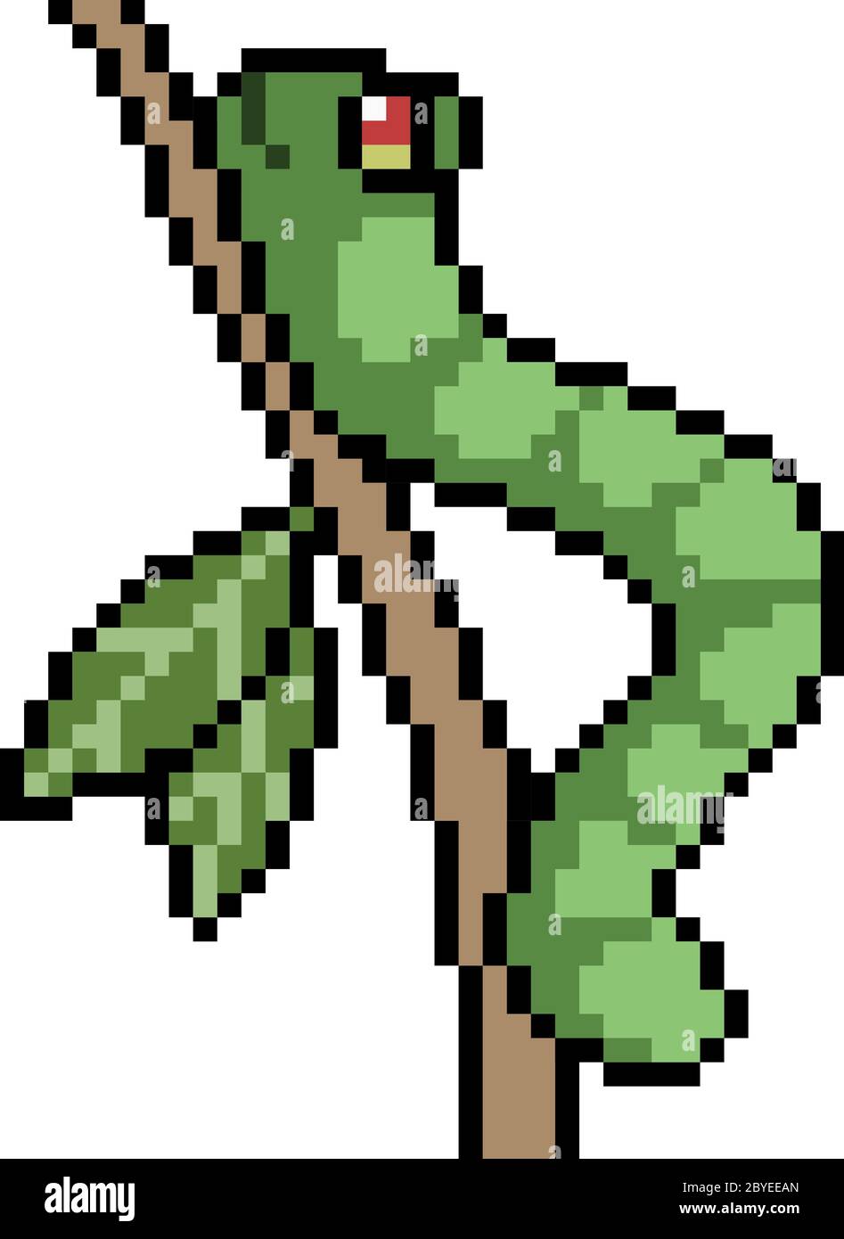 pixel art worm vettoriale isolato Illustrazione Vettoriale
