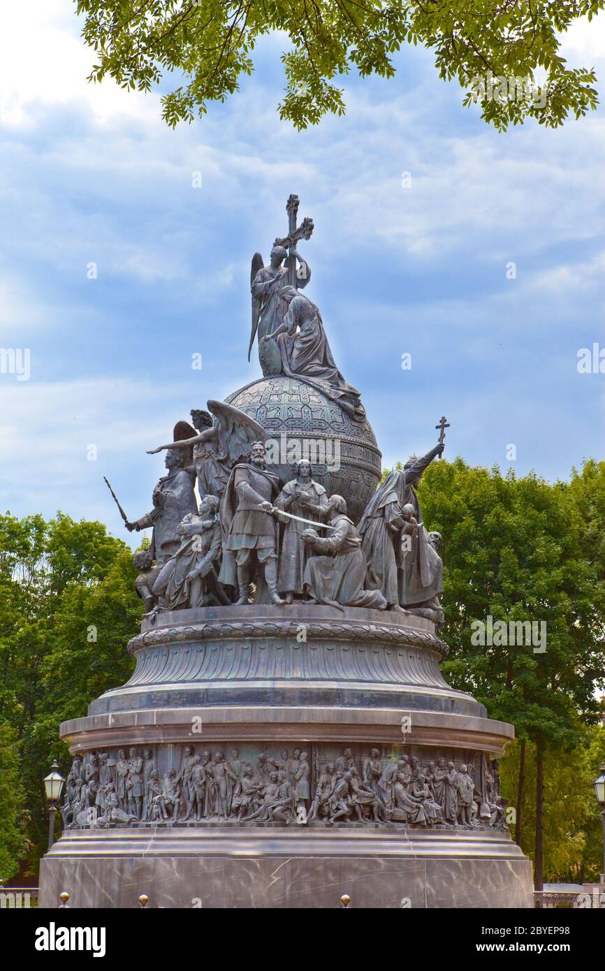 Russia, grande Novgorod. Un Monumento Millenario della Rus Foto Stock