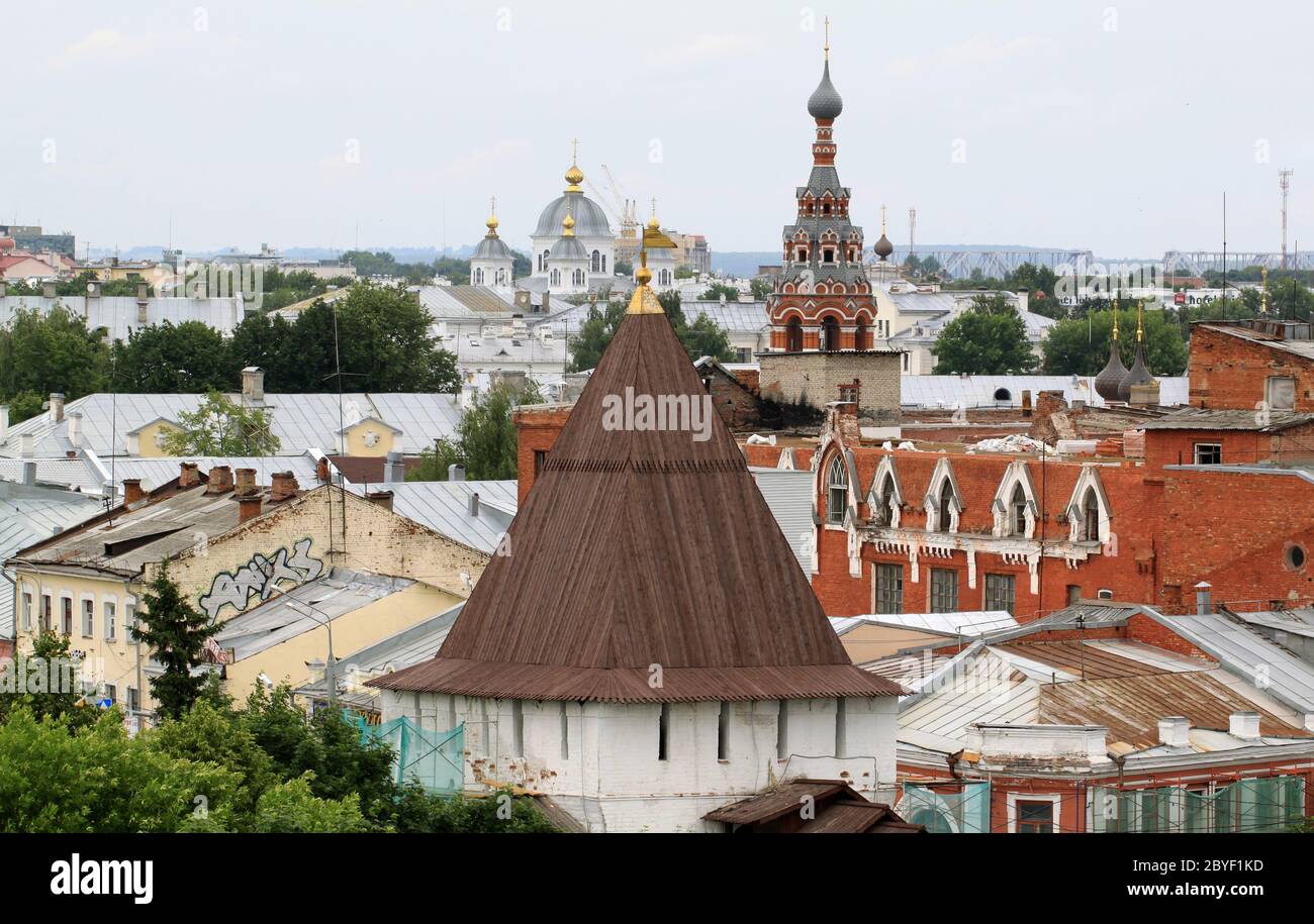 Vista panoramica della città di Yaroslavl Foto Stock