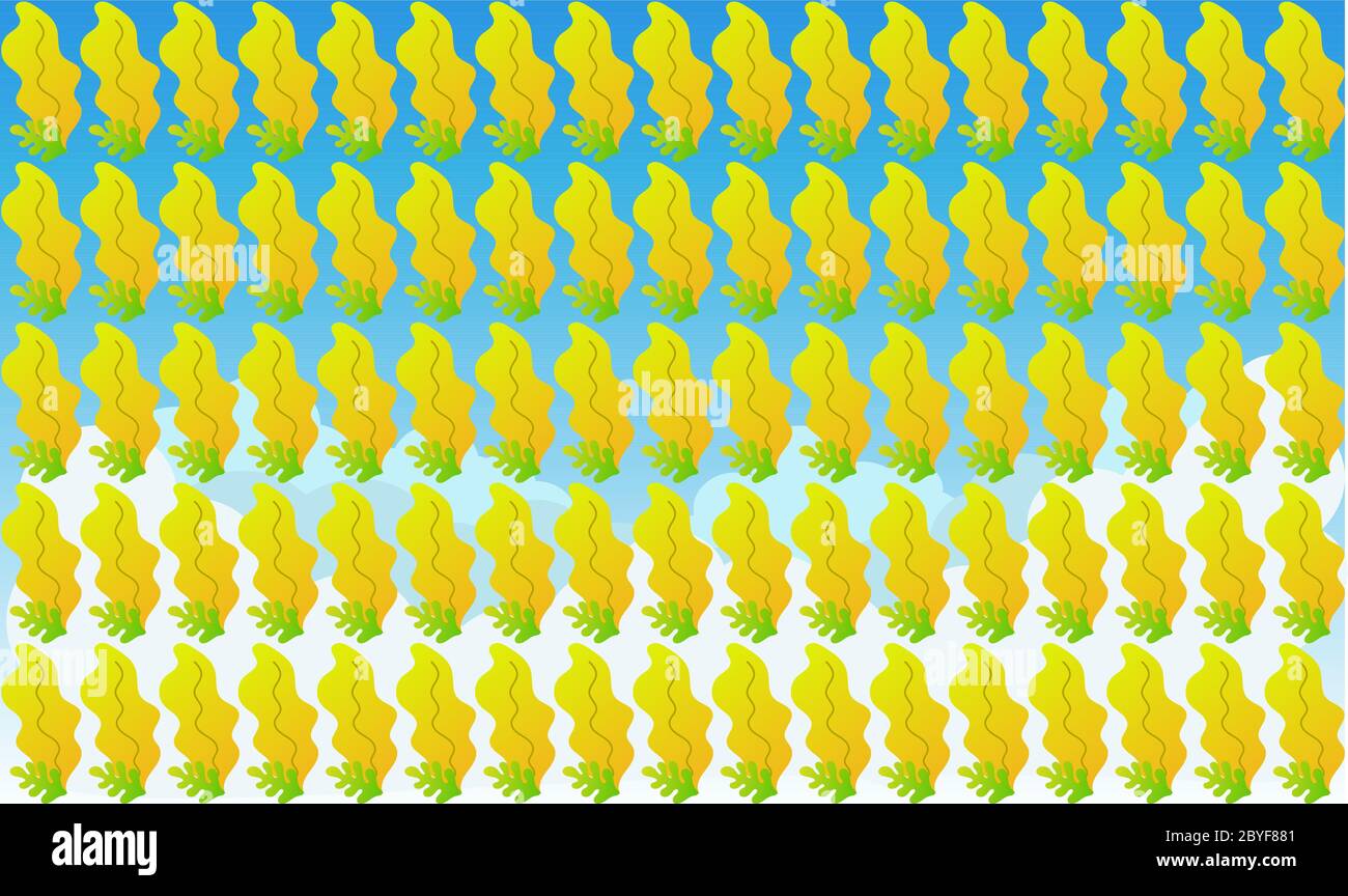 disegno tessile digitale di foglie su sfondo astratto Illustrazione Vettoriale