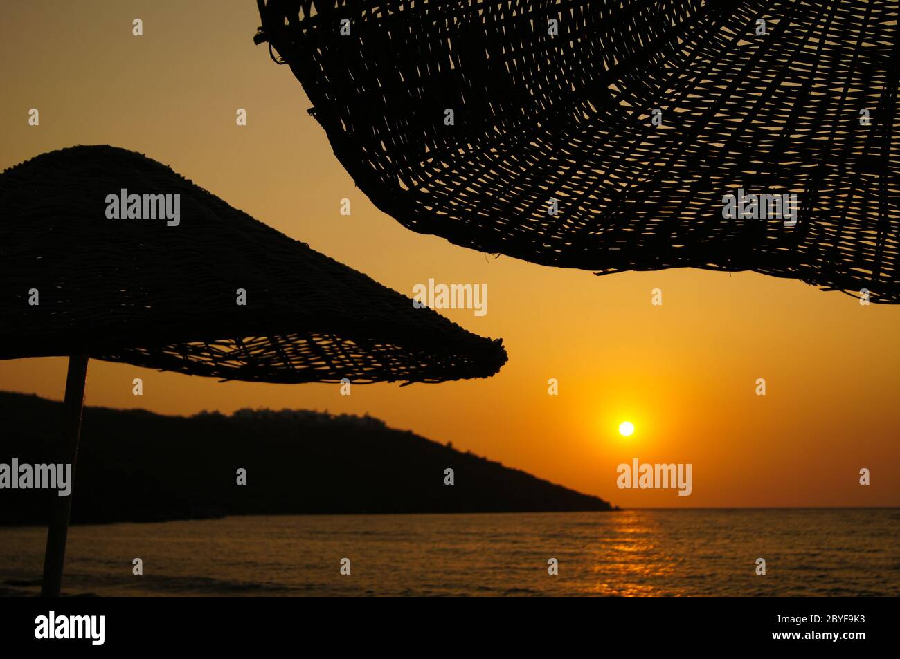 Tramonto sul Mare Egeo Foto Stock