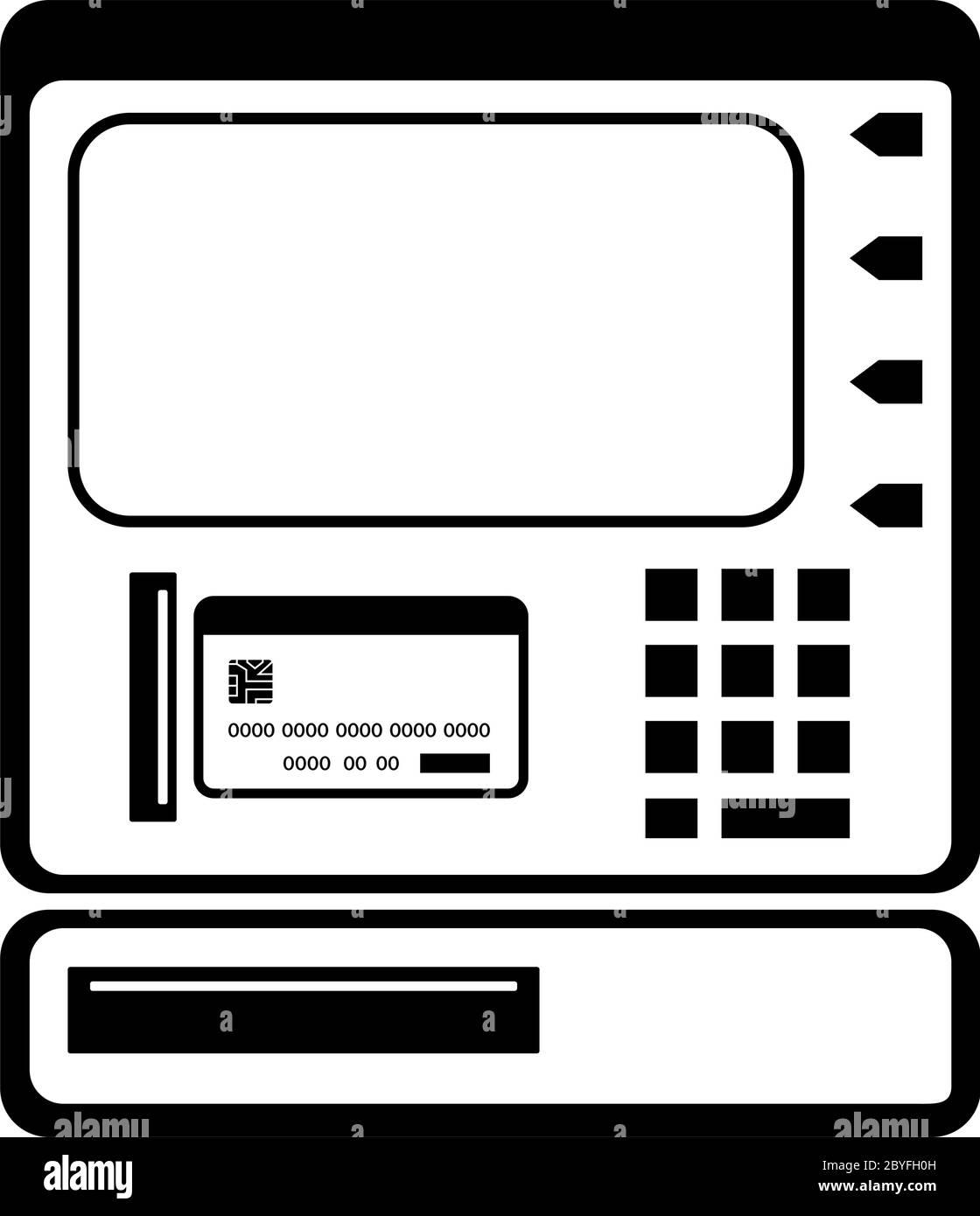 Illustrazione vettore icona ATM Illustrazione Vettoriale