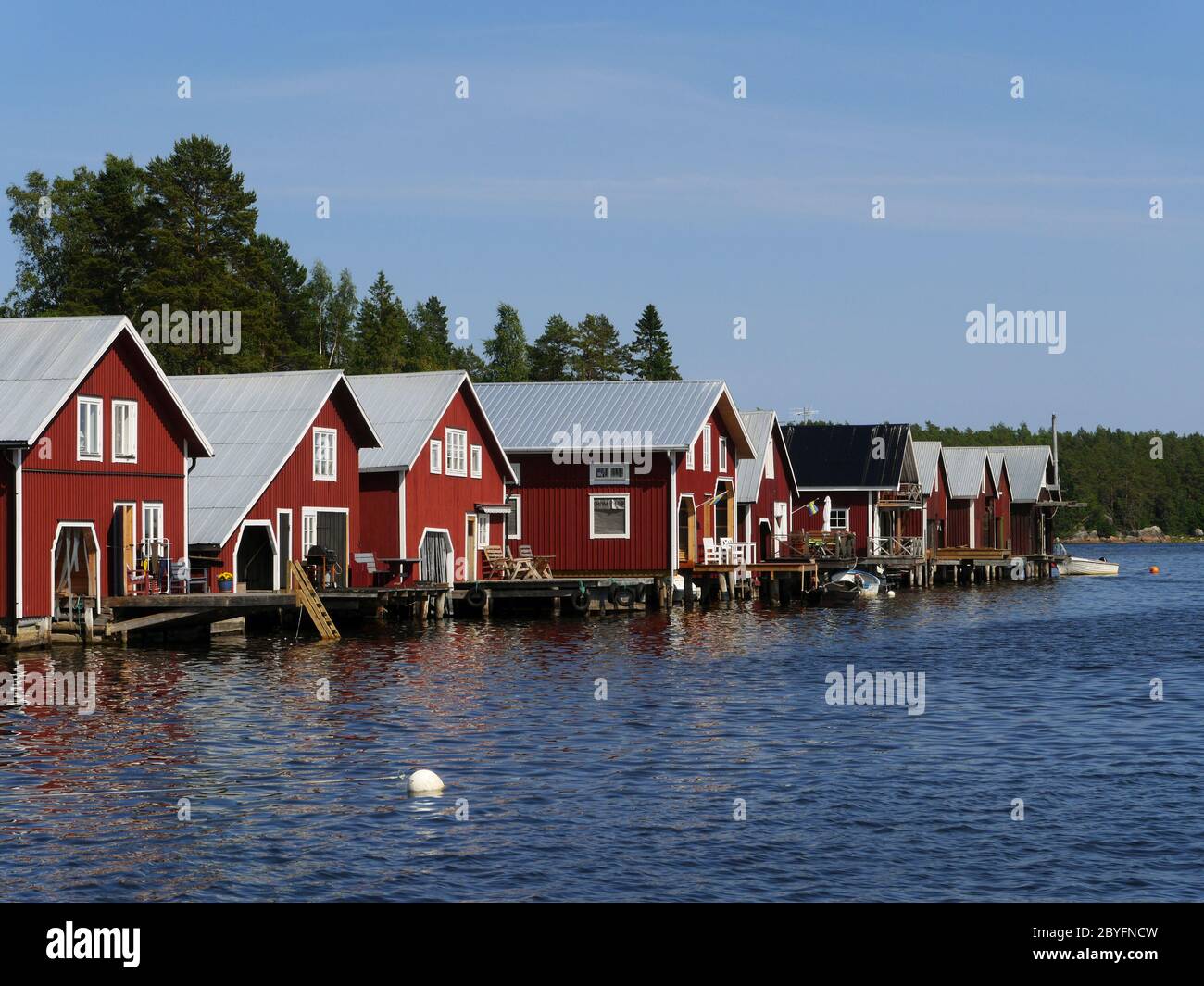 Mellanfjärden, costa alta svedese Foto Stock