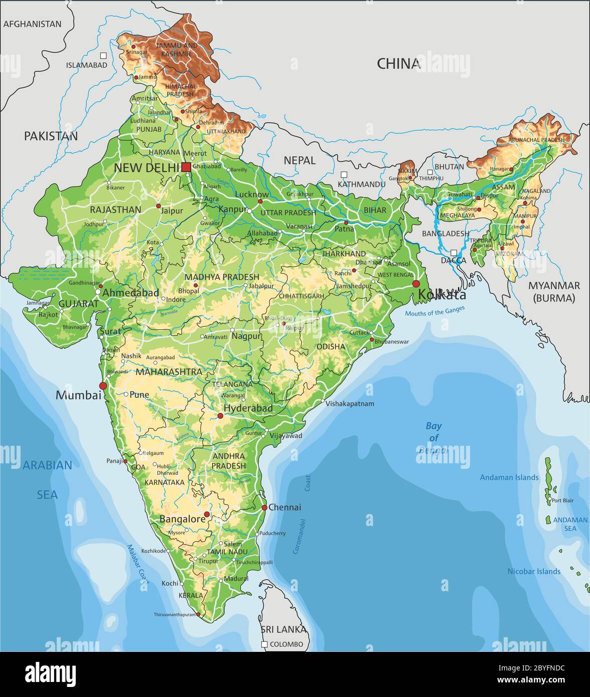 Map Of Delhi Immagini E Fotos Stock Pagina 3 Alamy Cartina Dell'india Politica