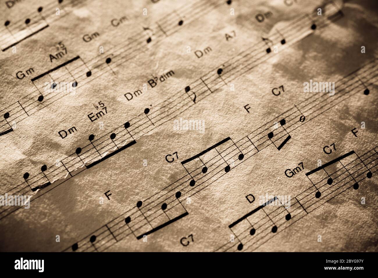 Libro musicale Foto Stock