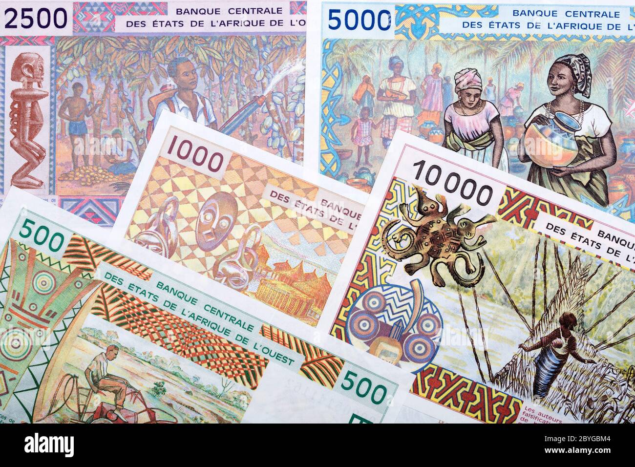 Franco CFA africano un background aziendale Foto Stock