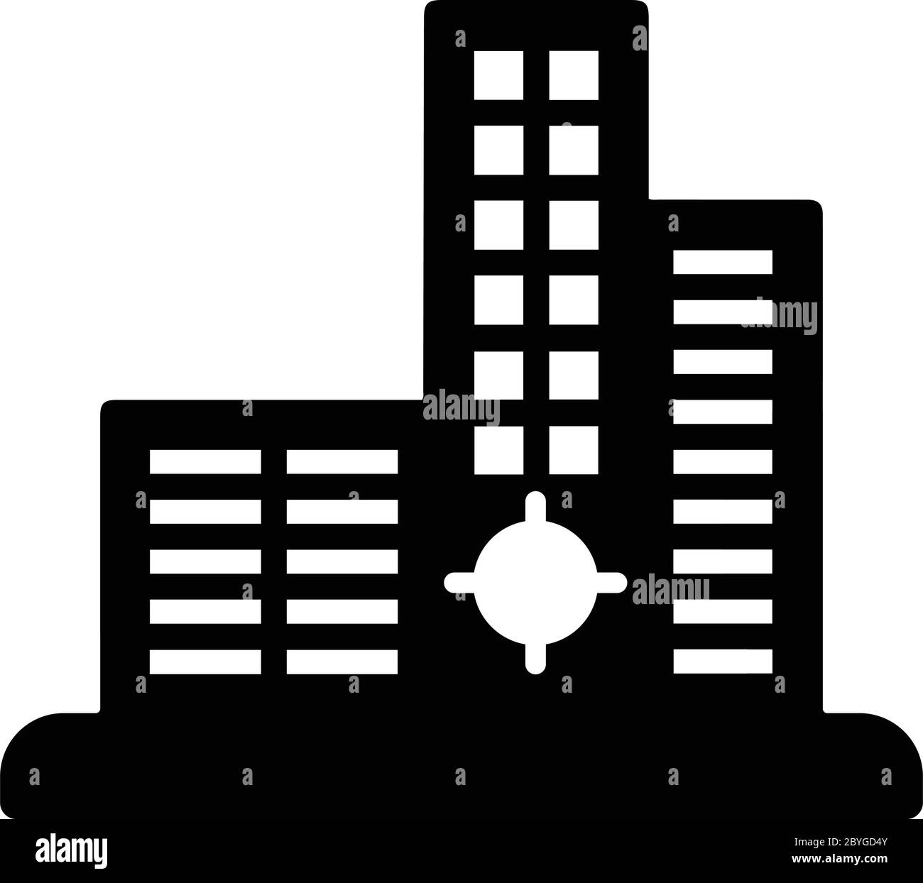 Bella, meticolosamente progettato icona edificio, appartamento immobiliare. Icona vettoriale ben organizzata e completamente modificabile per il vettore e molti altri p Illustrazione Vettoriale