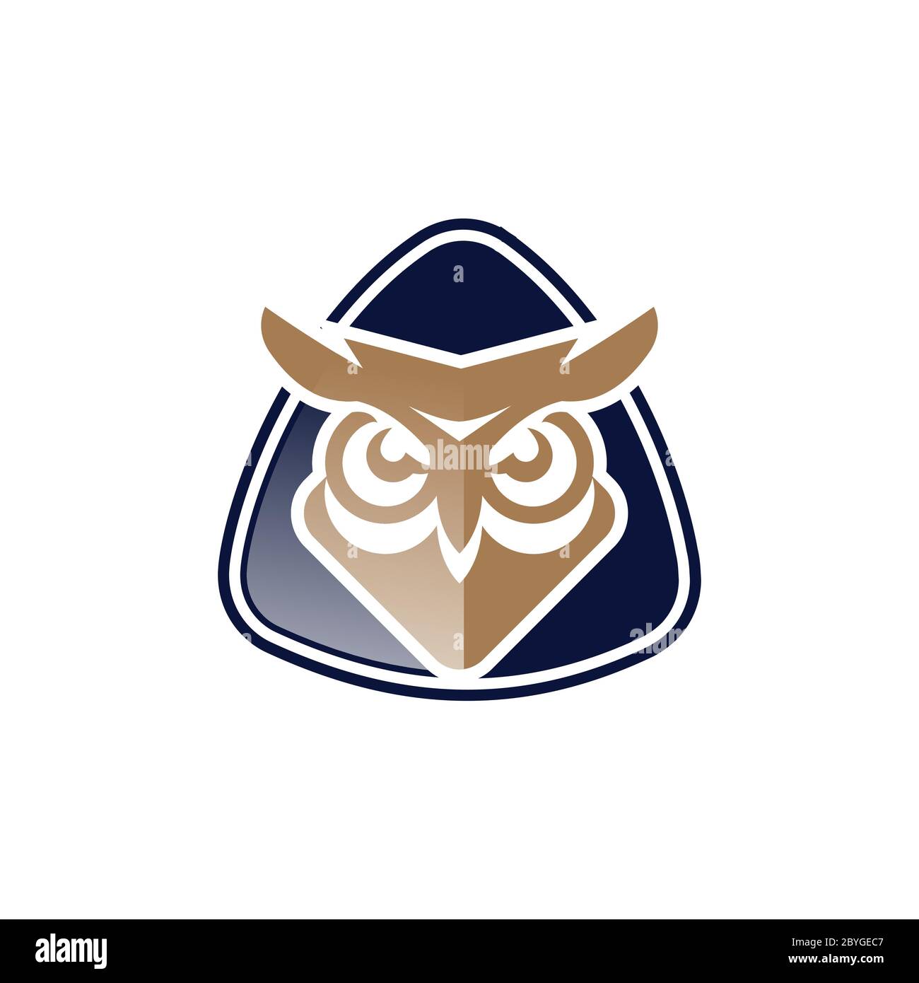 Icona OWL in stile di design alla moda. Icona del logo OWL Vector simbolo piatto moderno e semplice Illustrazione Vettoriale