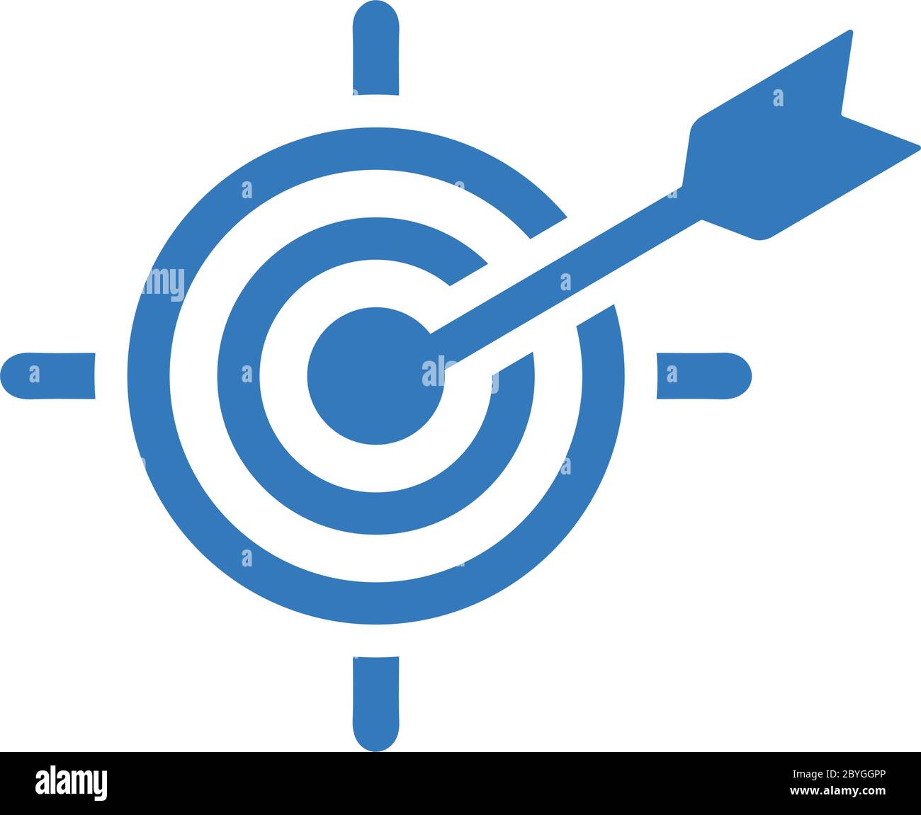 Bella, meticolosamente progettato obiettivo di business o icona di destinazione, dart board. Icona vettoriale ben organizzata e completamente modificabile per stock vettoriali e molti altri Illustrazione Vettoriale