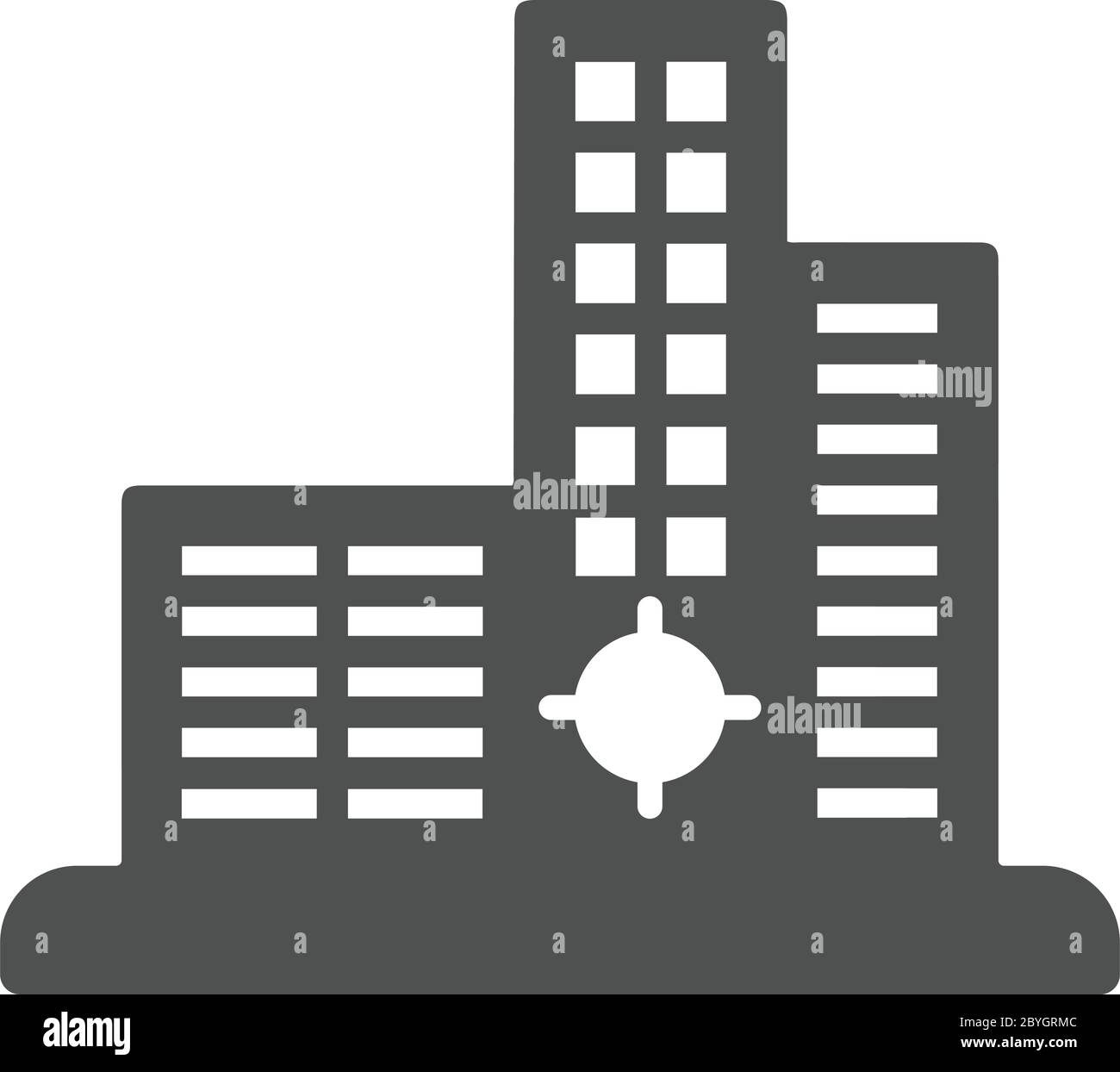 Bella, meticolosamente progettato icona edificio, appartamento immobiliare. Icona vettoriale ben organizzata e completamente modificabile per il vettore e molti altri p Illustrazione Vettoriale