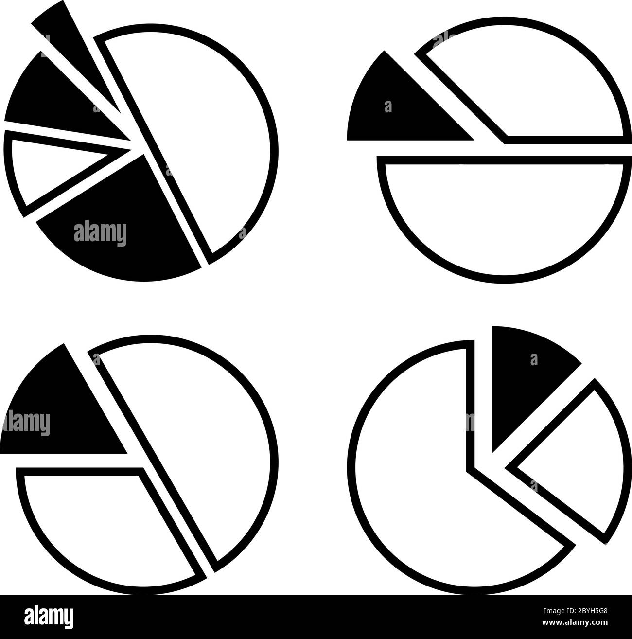 Icona grafico a torta Imposta illustrazione vettoriale Illustrazione Vettoriale