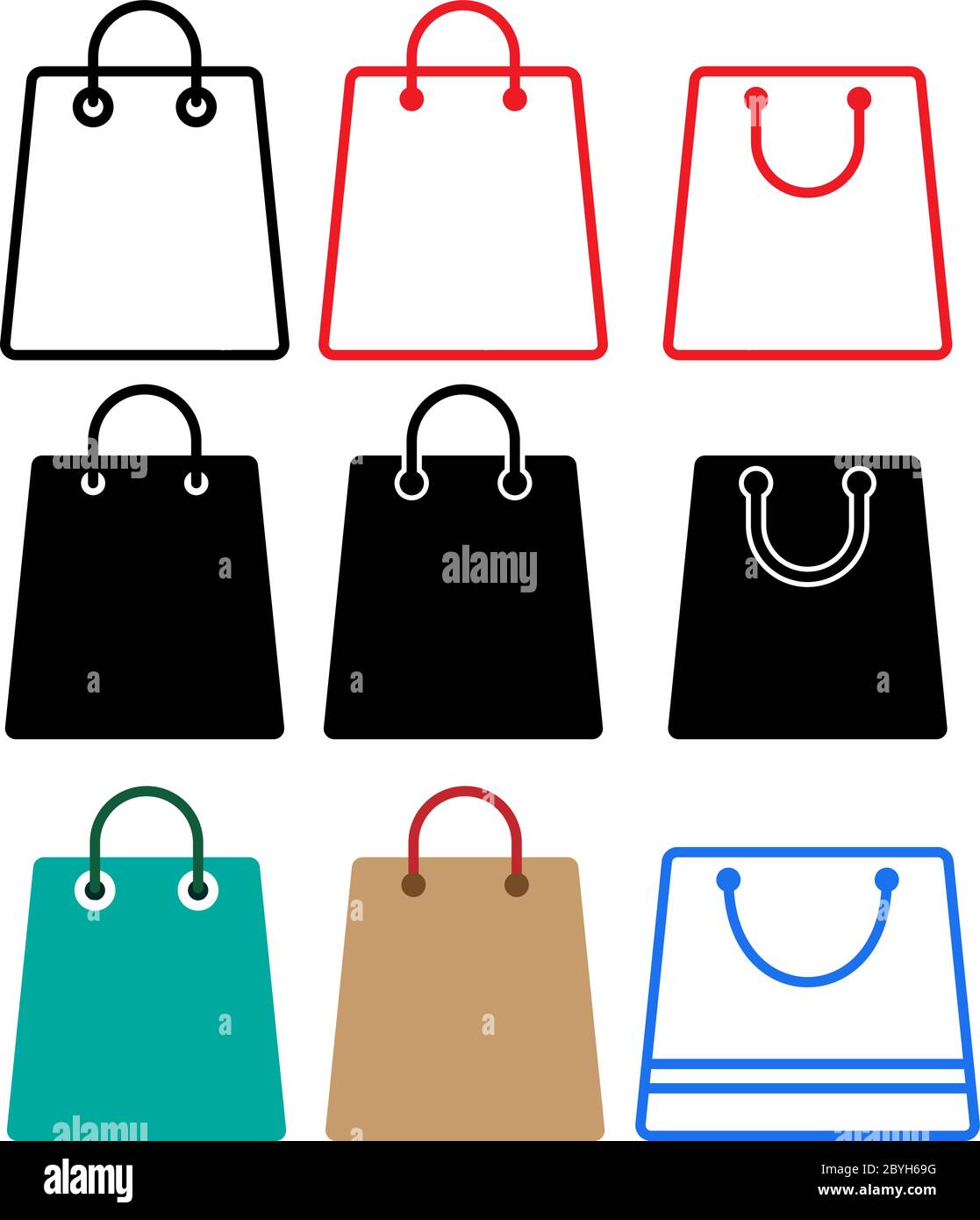 Icona della borsa per la spesa - Illustrazione vettoriale Illustrazione Vettoriale