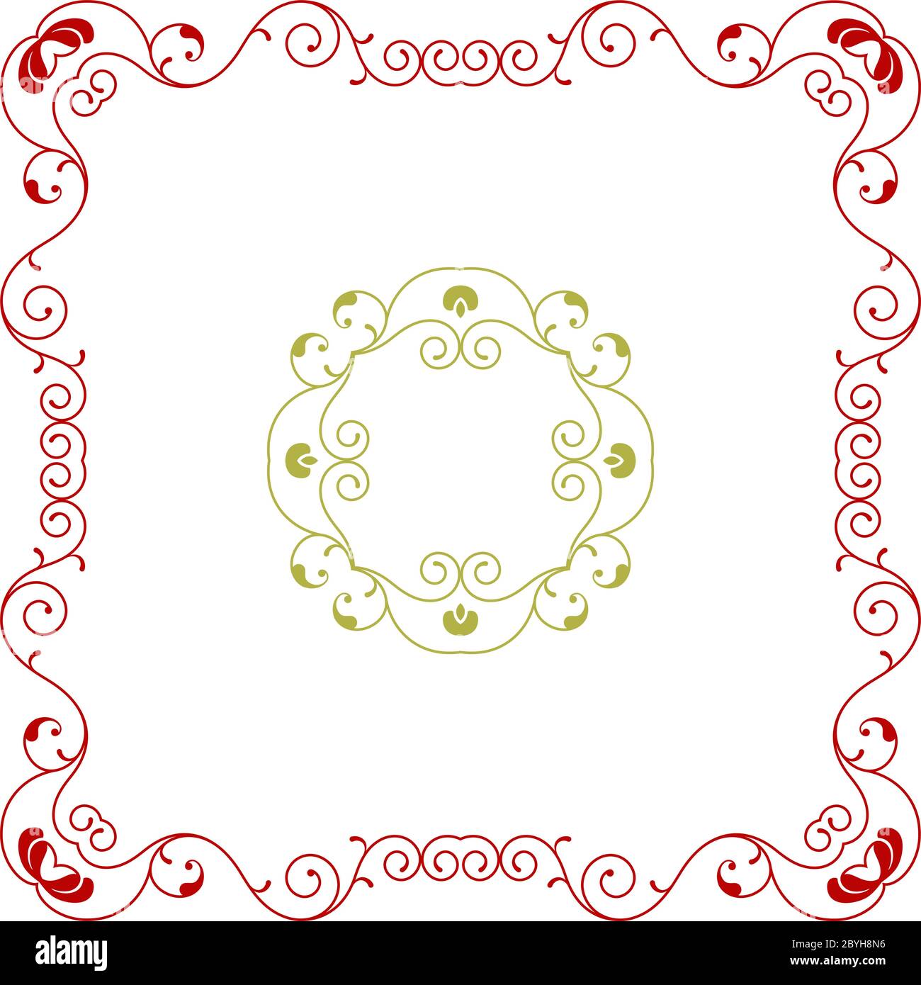 Bordo del frame Design arte vettoriale Illustrazione Vettoriale