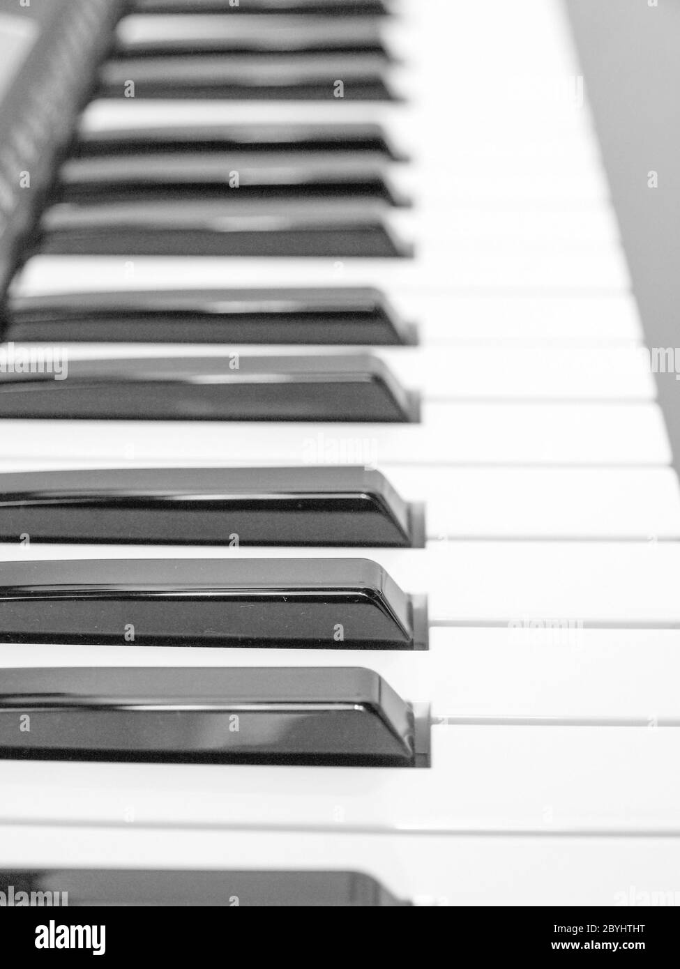 La musica i tasti della tastiera Foto Stock