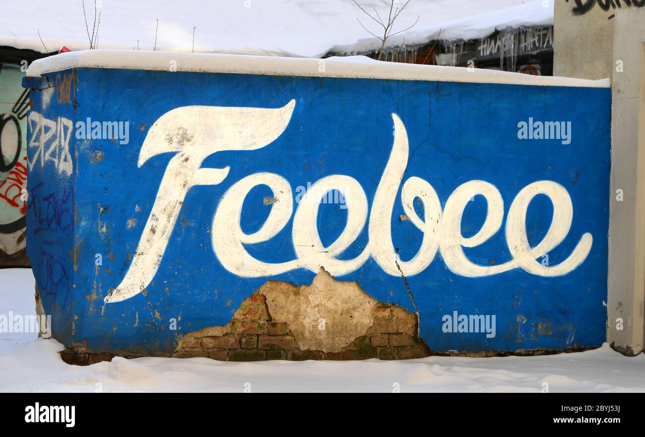 Scrivere sul muro feebee Foto Stock