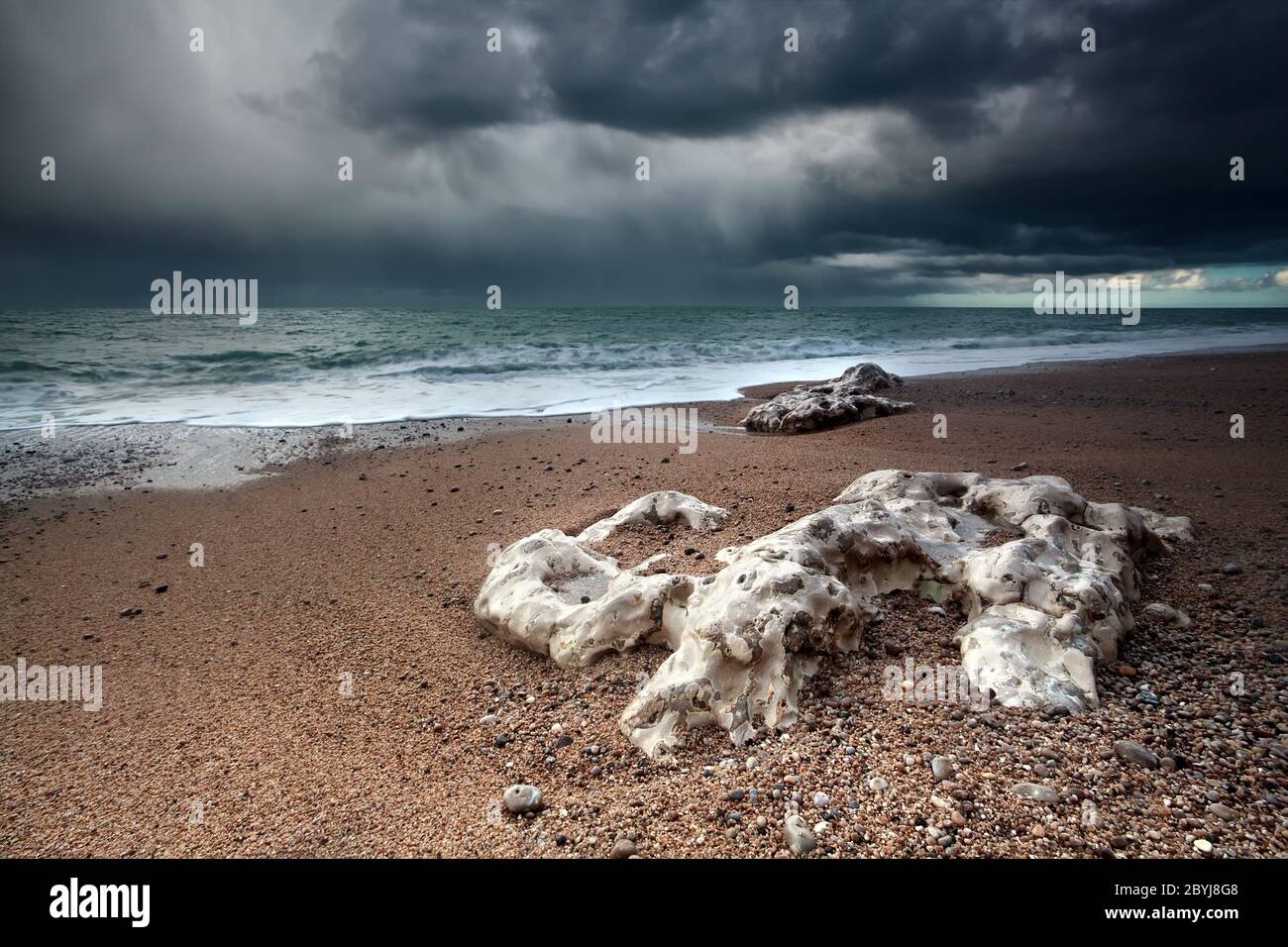 Tempesta sulla costa atlantica Foto Stock