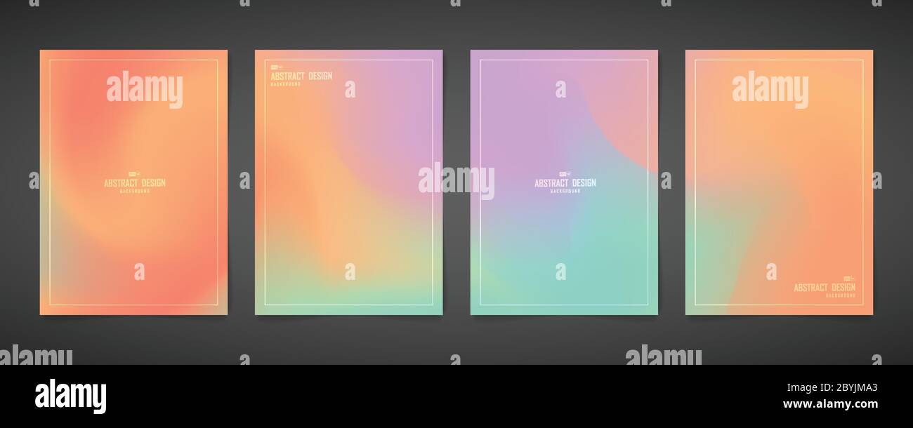 Mesh astratta e colorata del set di modelli a4 per brochure. Utilizzare per poster, annunci, design, presentazione, grafica. Illustrazione vettoriale eps10 Illustrazione Vettoriale