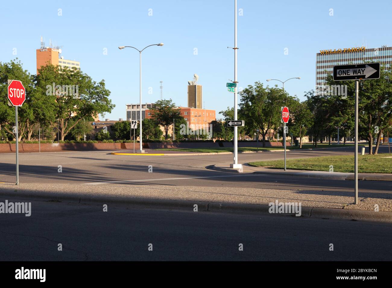 Lubbock, Texas, Stati Uniti - Vista strada Foto Stock