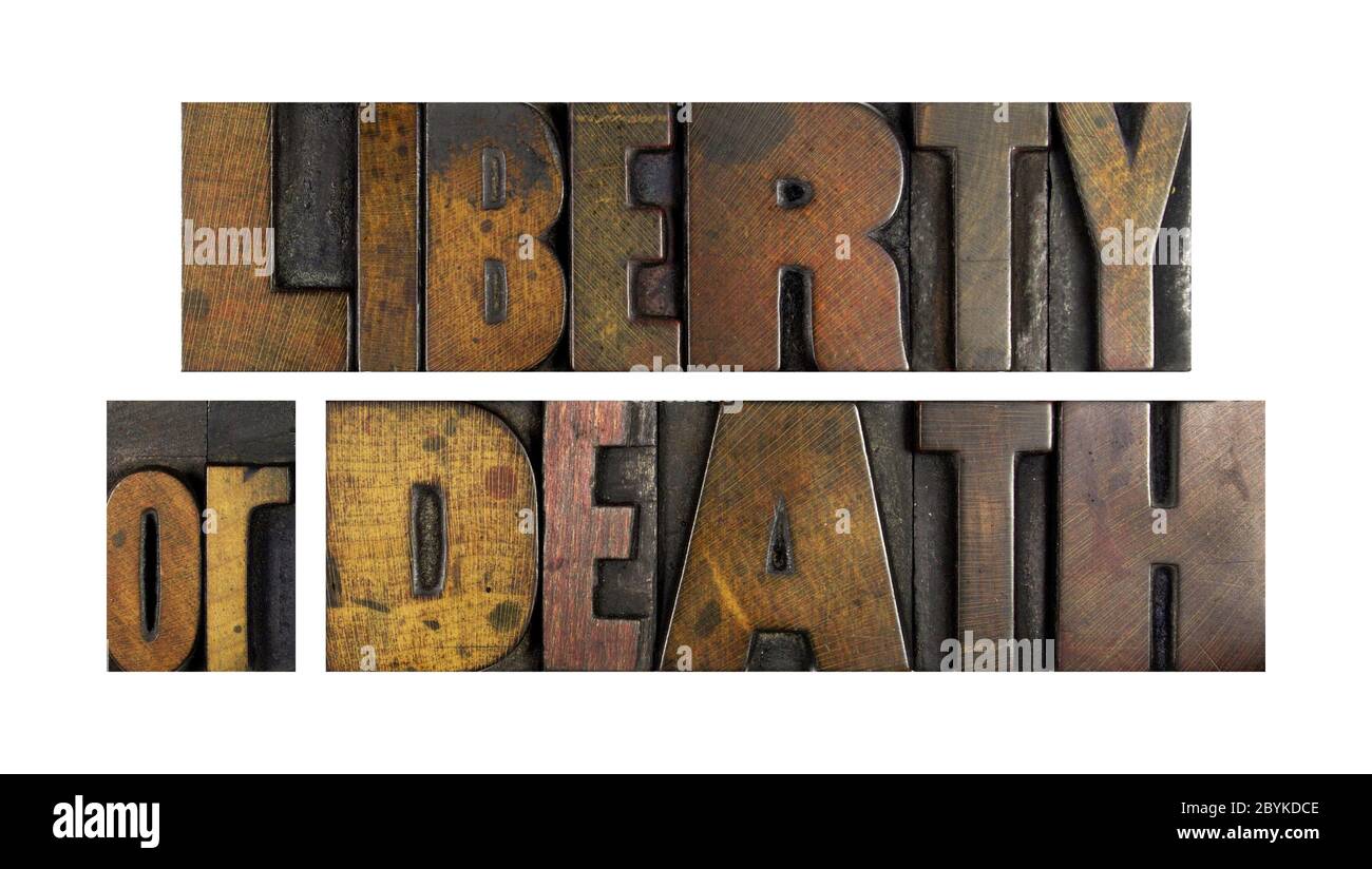 Libertà o morte Foto Stock Libertà o morte Foto Stock