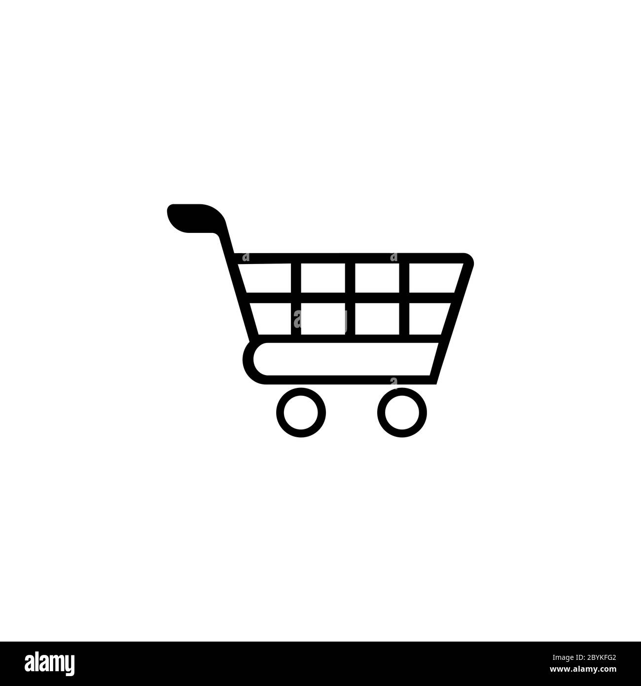 Icona dei cestini della spesa in colore nero isolato su sfondo bianco. EPS vettoriale 10. Illustrazione Vettoriale