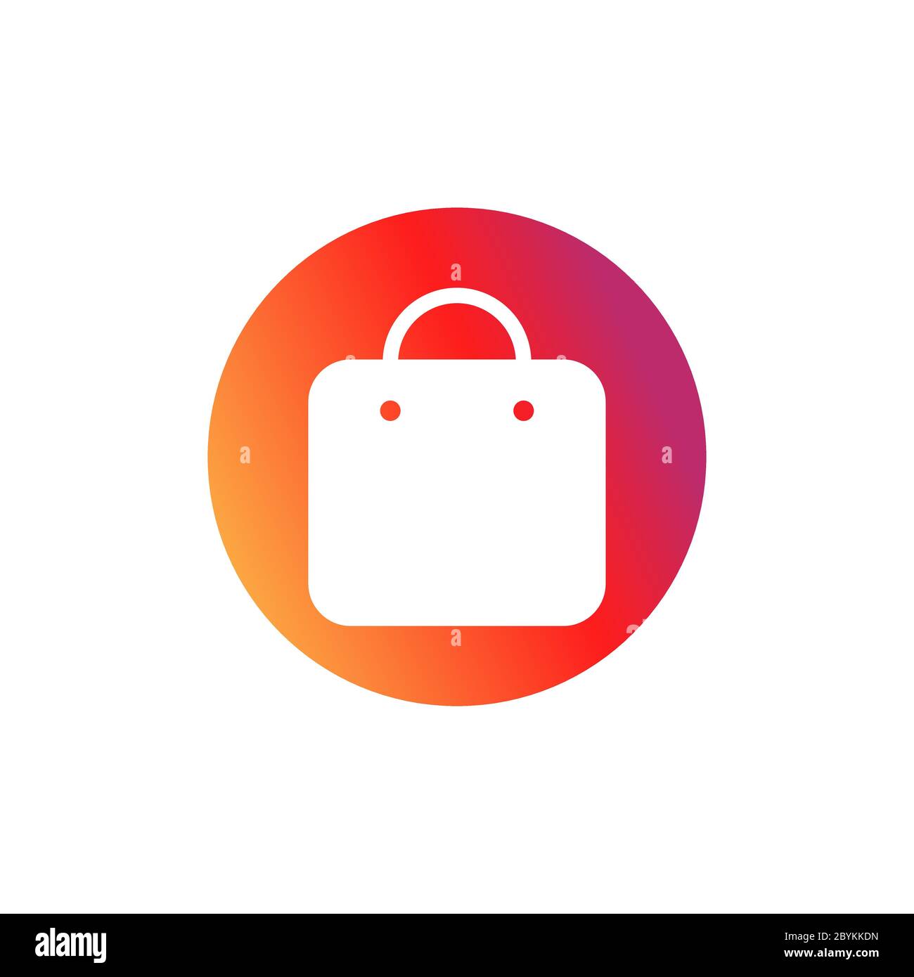 Icona della borsa per la spesa. Pulsante nel social media instagram Concept  per applicazioni, Web, app. Vettore su sfondo bianco isolato. EPS 10  Immagine e Vettoriale - Alamy