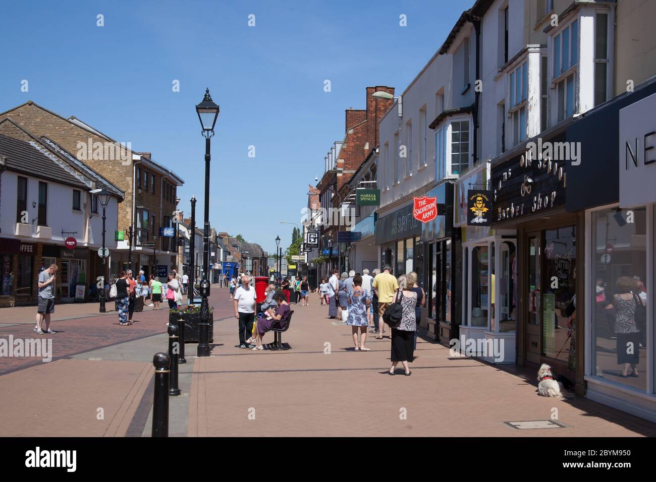 Il centro città di Bicester a Sheep Street in Oxfordshire nel Regno Unito Foto Stock