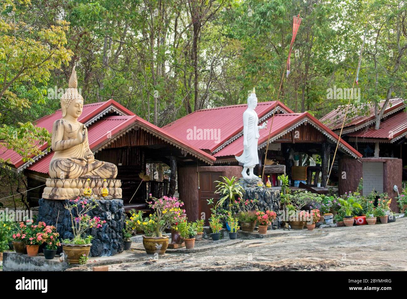 Alloggi per monaci buddisti Foto Stock