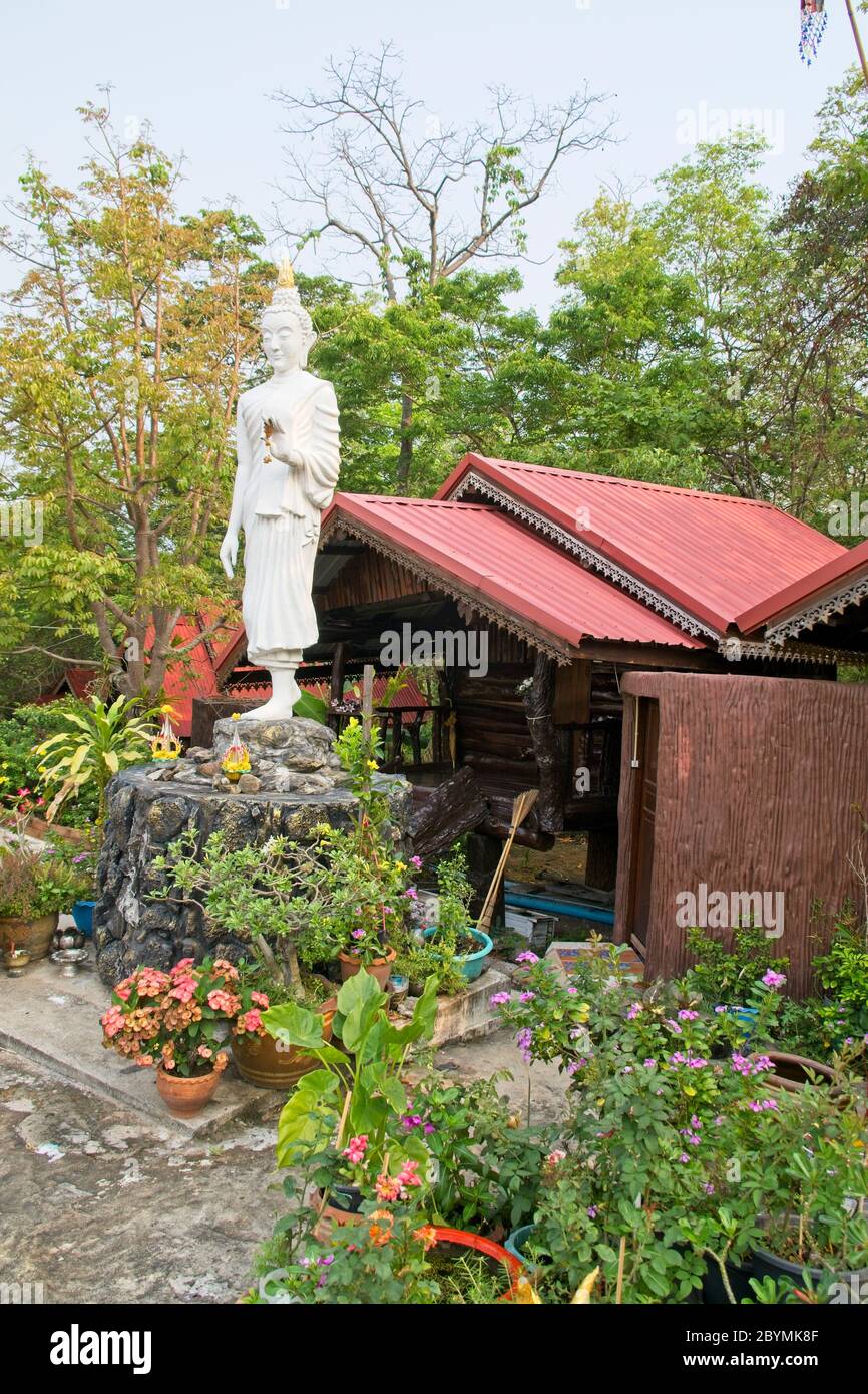 Alloggi per monaci buddisti. Foto Stock