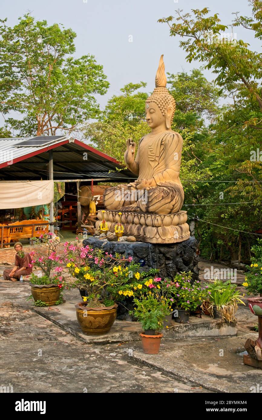 Alloggi per monaci buddisti. Foto Stock