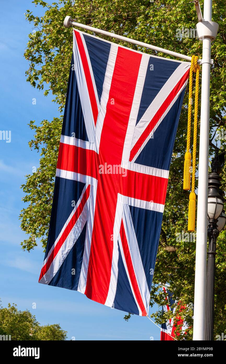 Union Jack Flag, London, Regno Unito Foto Stock