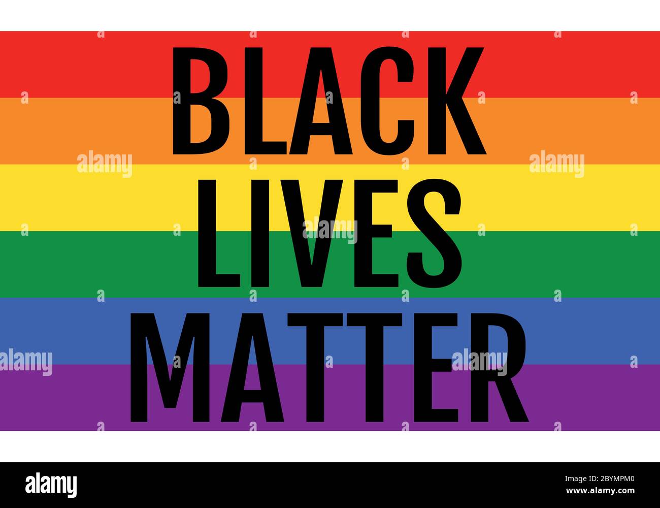 Black Lives Matter, bandiera arcobaleno, LGBT, gay, orgoglio, uguaglianza di genere, elemento di disegno vettoriale Illustrazione Vettoriale