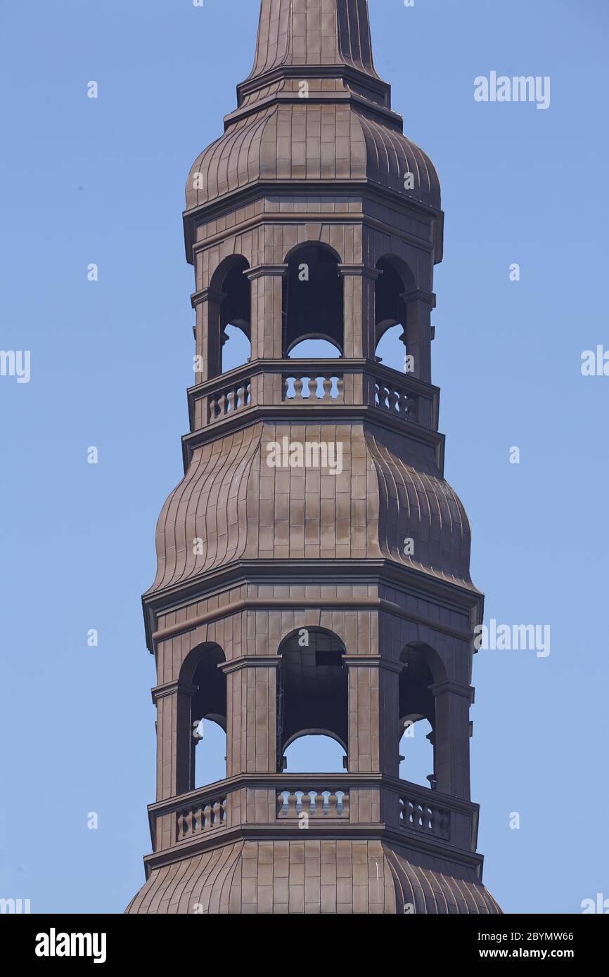 Amburgo - Chiesa di San Katharinen al canale doganale Foto Stock