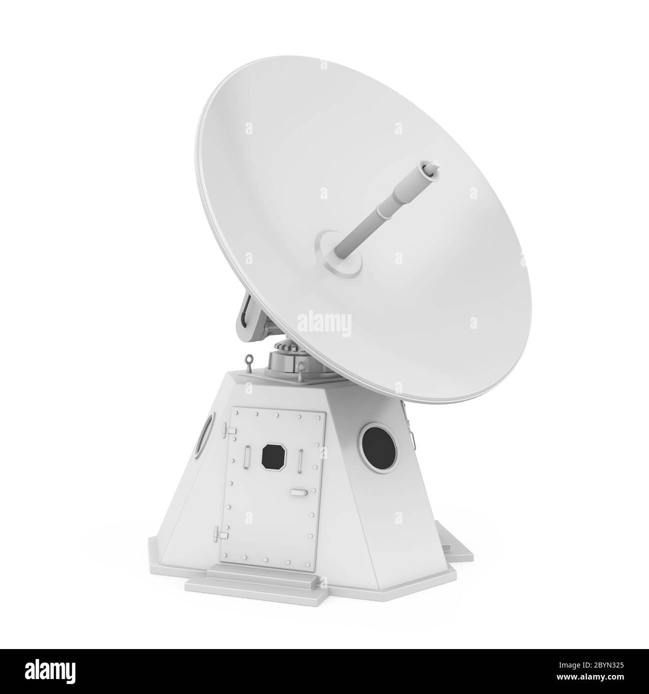 Antenna satellitare isolato Foto Stock
