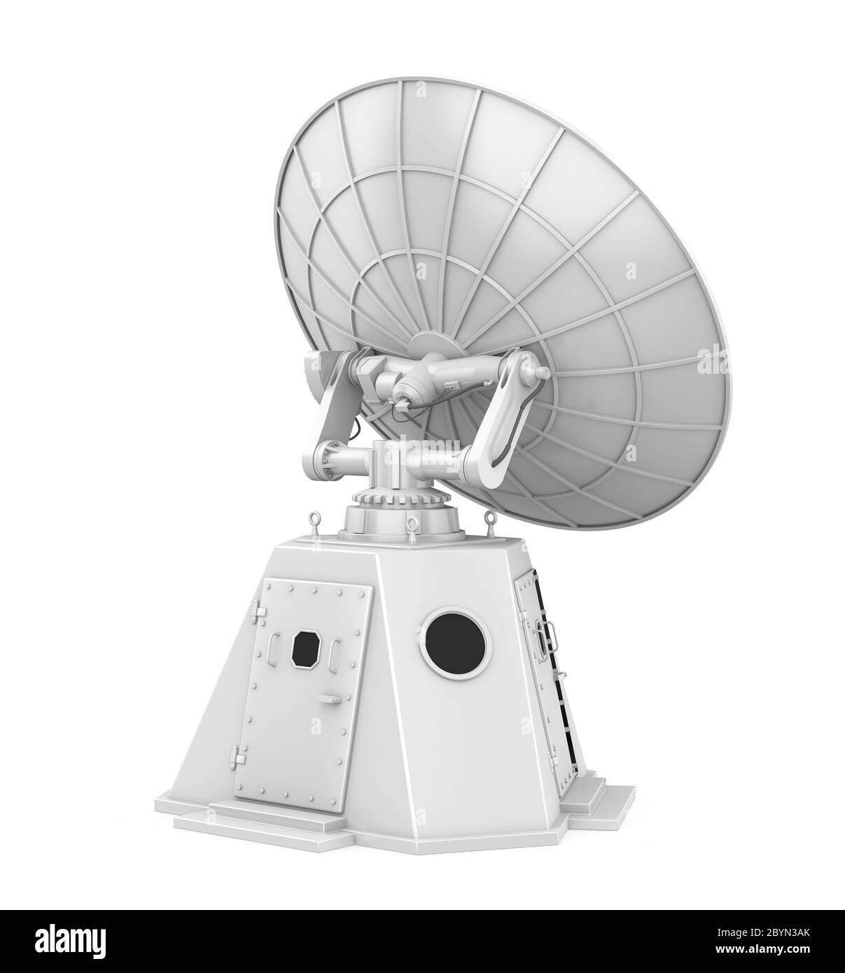 Antenna satellitare isolato Foto Stock