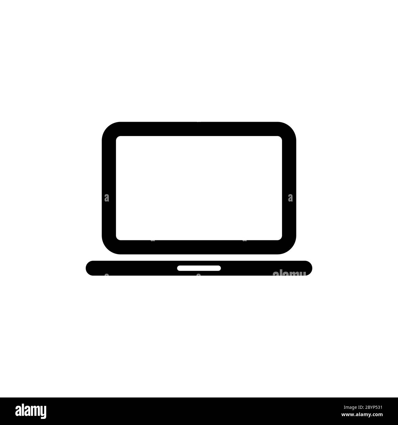 Icona di laptop, desktop, computer su sfondo isolato. Vettore EPS 10 Illustrazione Vettoriale