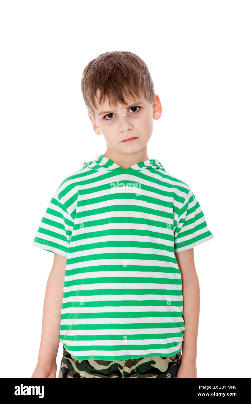 Rabbia del ragazzo sveglio Foto Stock